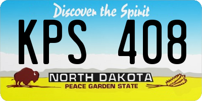 ND license plate KPS408