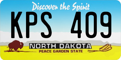 ND license plate KPS409