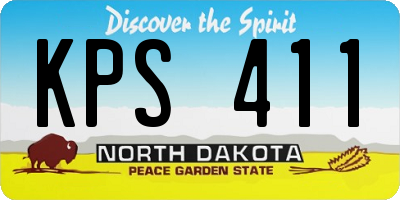 ND license plate KPS411