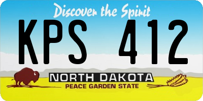 ND license plate KPS412