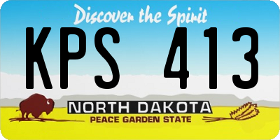 ND license plate KPS413