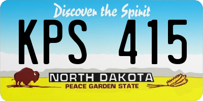 ND license plate KPS415