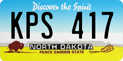 ND license plate KPS417