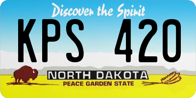 ND license plate KPS420