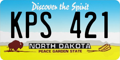 ND license plate KPS421