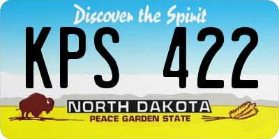 ND license plate KPS422