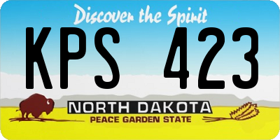 ND license plate KPS423