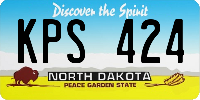 ND license plate KPS424