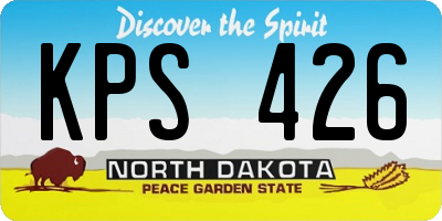 ND license plate KPS426