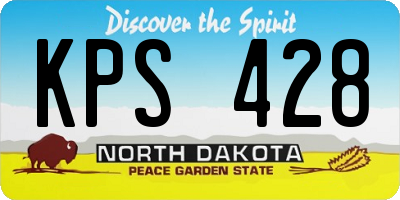 ND license plate KPS428