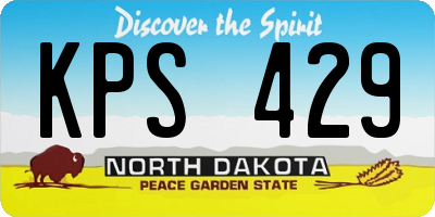 ND license plate KPS429