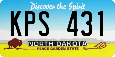 ND license plate KPS431