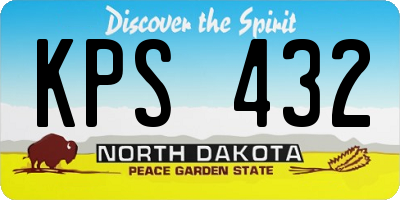 ND license plate KPS432