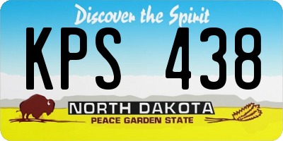 ND license plate KPS438