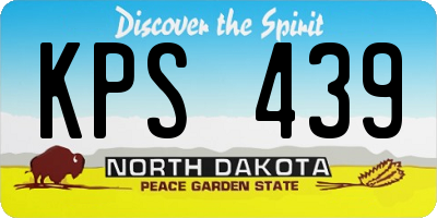 ND license plate KPS439