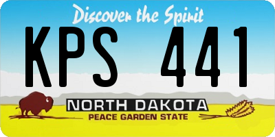 ND license plate KPS441