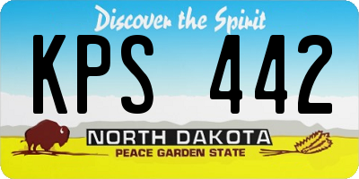 ND license plate KPS442