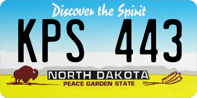 ND license plate KPS443