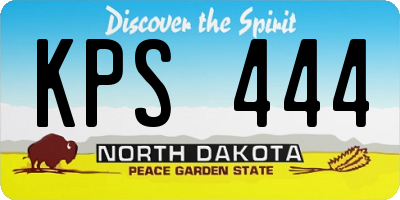 ND license plate KPS444