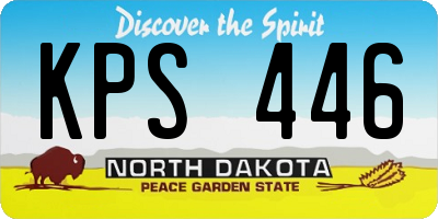 ND license plate KPS446