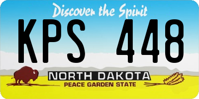 ND license plate KPS448