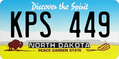 ND license plate KPS449