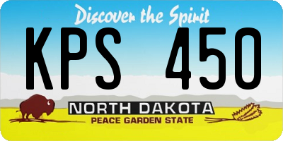 ND license plate KPS450