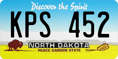 ND license plate KPS452