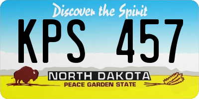 ND license plate KPS457