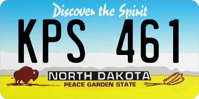 ND license plate KPS461