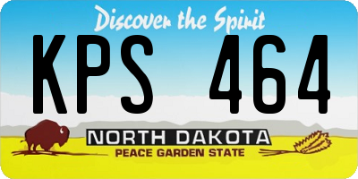 ND license plate KPS464