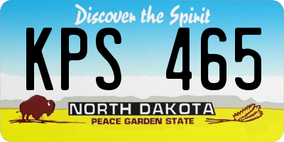 ND license plate KPS465