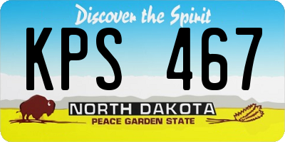 ND license plate KPS467