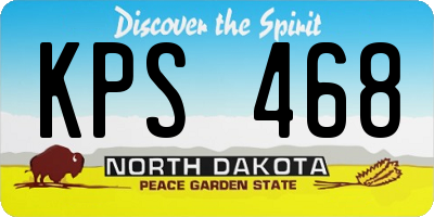 ND license plate KPS468