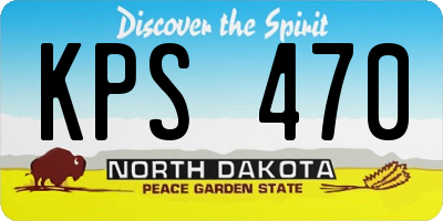 ND license plate KPS470