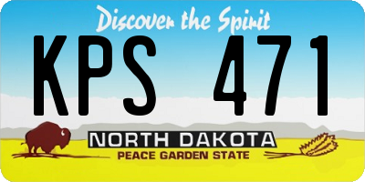 ND license plate KPS471