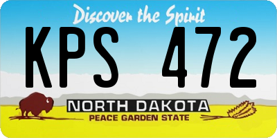 ND license plate KPS472