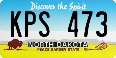 ND license plate KPS473