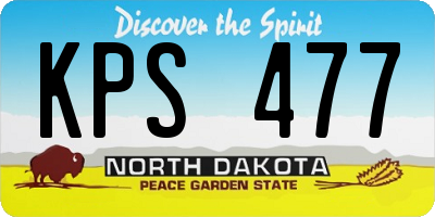 ND license plate KPS477