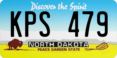 ND license plate KPS479