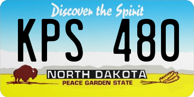 ND license plate KPS480