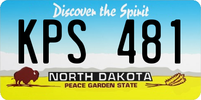 ND license plate KPS481