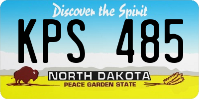 ND license plate KPS485