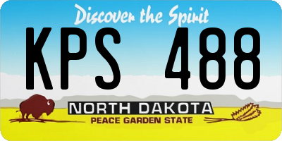 ND license plate KPS488