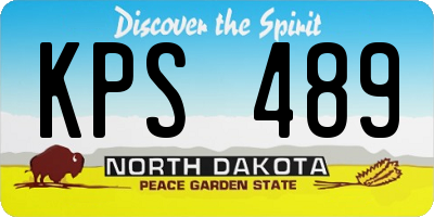 ND license plate KPS489