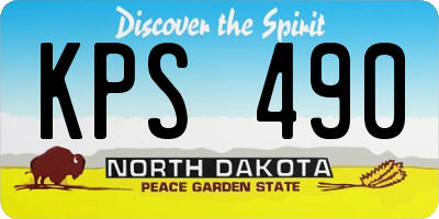 ND license plate KPS490