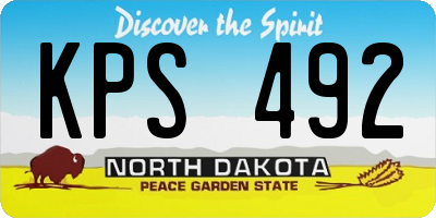 ND license plate KPS492