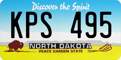 ND license plate KPS495