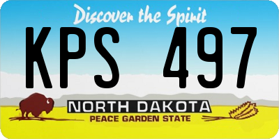 ND license plate KPS497