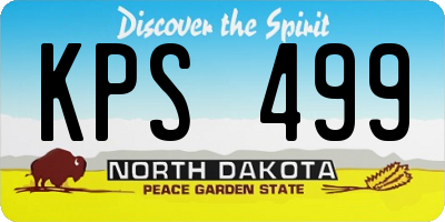 ND license plate KPS499